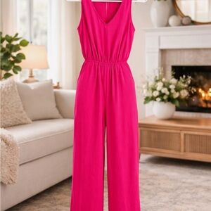 Universal Thread Hot Pink Sleeveless Jumpsuit Wide leg XS